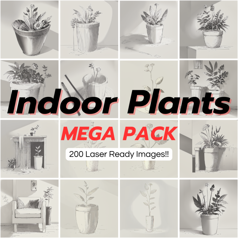 Indoor Plants MEGA PACK 200 Laser Ready Images