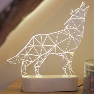 Wolf Night Light - Vector Design File