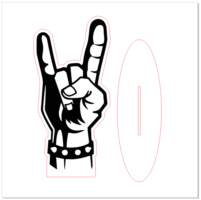 Rock and Roll Sign Ornament