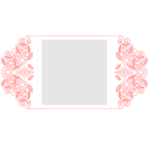 Floral Laser Cut Wedding Invitation – A3 & A4 Version