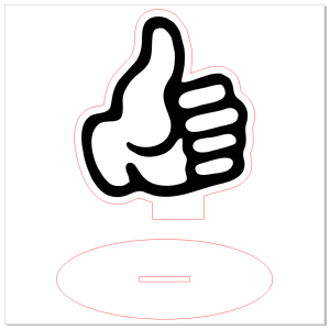 Thumbs Up Desk Sign Ornament
