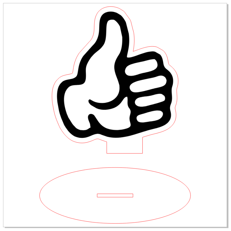Thumbs Up Desk Sign Ornament